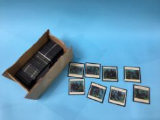 A collection of glass slides