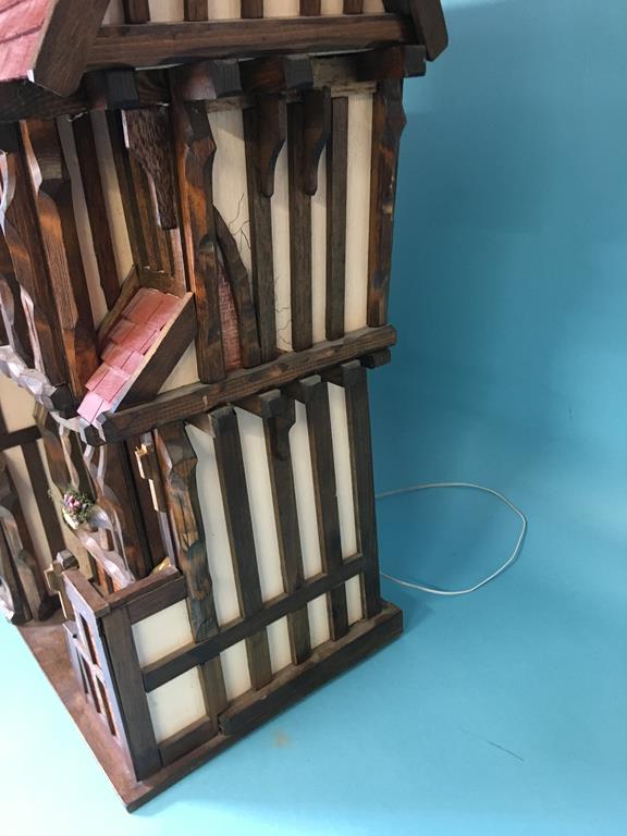 A dolls house (no contents), 82cm wide, 81cm height - Image 3 of 4