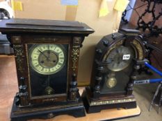 Two mantle clocks