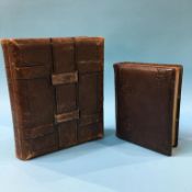 Two leather bound Edwardian photo albums