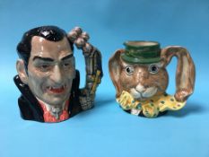 Two Royal Doulton character jugs, 'Count Dracula'