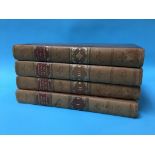 Four leather bound volumes, 'The History of Rebell