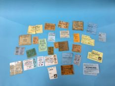 A collection of concert ticket stubs, including Focus, ELP, The Tubes etc.