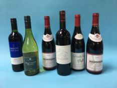 Six bottles of wine, to include Saint Clair Lussac Saint-Emilion, 2004, a La Vieille Ferme, 2004