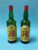 Two bottles of J and B Scotch Whiskey