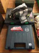 A Bosch cordless drill and circular saw etc.