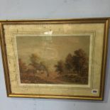 A Victorian watercolour, rural scene, unsigned