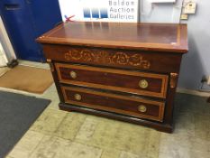 A mahogany inlaid reproduction cabinet