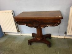 A walnut Victorian tea table