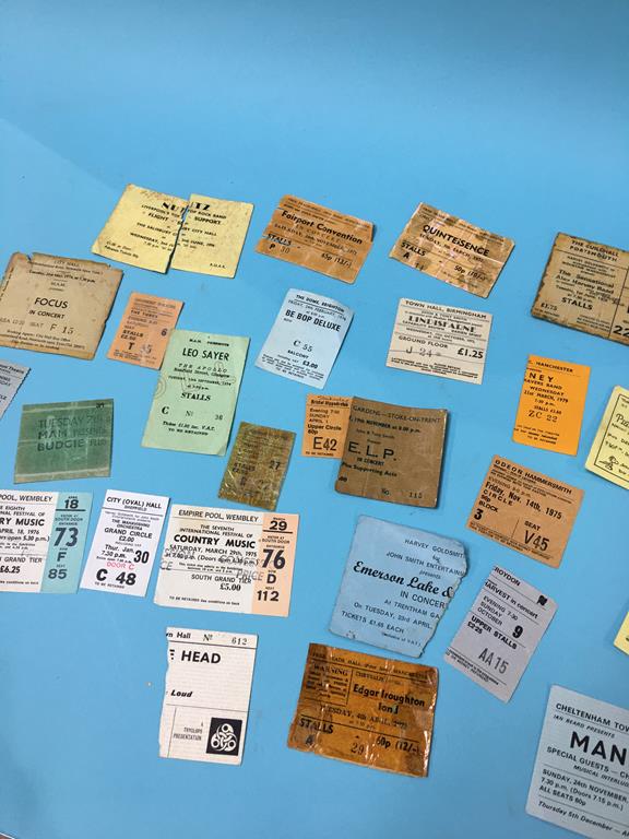 A collection of concert ticket stubs, including Focus, ELP, The Tubes etc. - Image 3 of 3