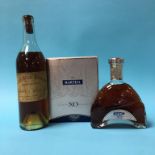 A boxed Martel 'XO' Cognac and a bottle of Saccone and Speed 'Fine Old Brandy'