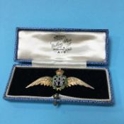 A 9ct gold RAF Sweetheart brooch, 6.3g