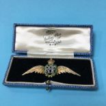 A 9ct gold RAF Sweetheart brooch, 6.3g