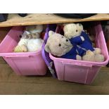 Two boxes of teddy bears