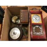 Assorted clock and barometers