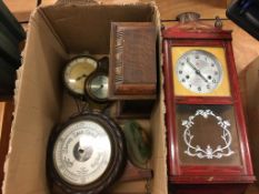 Assorted clock and barometers