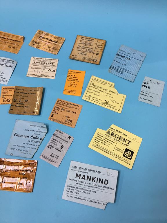 A collection of concert ticket stubs, including Focus, ELP, The Tubes etc. - Image 2 of 3