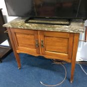 A marble top wash stand