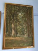 An oil on canvas, wooded landscape, S.R. Cadogan