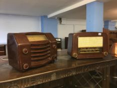 A GEC Bakelite radio and a Cossor radio