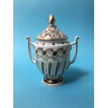 A Royal Worcester Heritage collection 2010 vase and cover, 19cm high