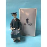 A boxed Lladro figure, 'Boy Graduate'