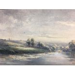 James Jerome Miller (c. 1880 - after 1932), watercolour, signed, 'Riverscape', 39 x 56cm