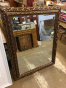 A large framed mirror