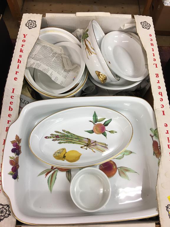 Two boxes, to include Royal Worcester and cut glass etc. - Image 2 of 3