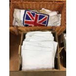 Two boxes of linen