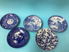 Five various Japanese wall plates