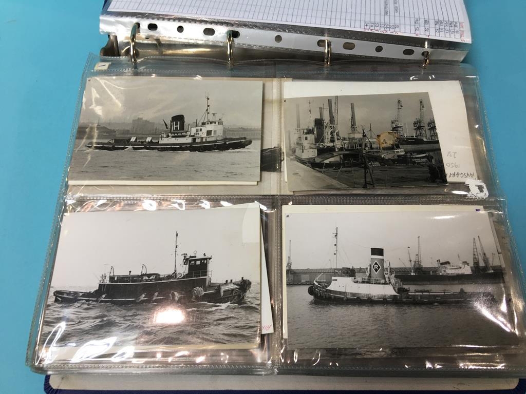 A folder containing a collection of photographs of local tugs, to include the 'Eppleton Hall' etc. - Image 4 of 8
