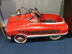 A child's pedal car, 'Fire Fighter Engine 23'