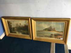 Wilson Hepple, pair of oil on canvas, signed, dated **05, 'Bamburgh Castle', and 'Durham Cathedral',