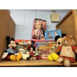 Assorted soft toys, boxed Bluebird theatre etc.