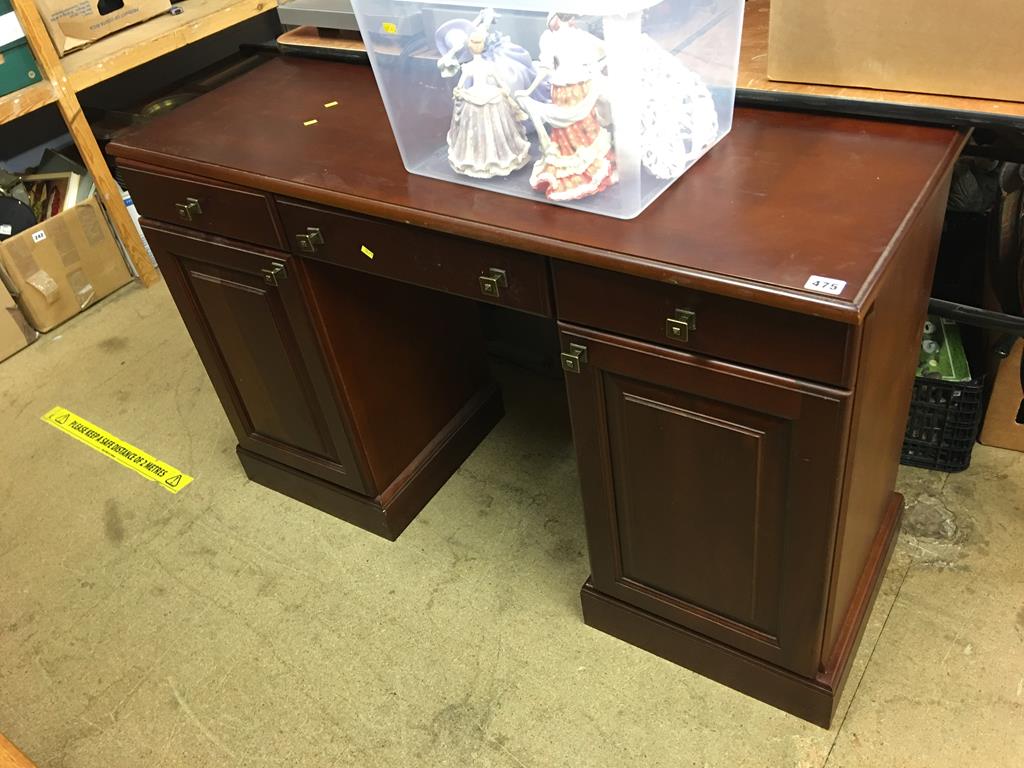 A modern mahogany desk