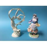 A Royal Worcester figure 'Spirit of the dance' and 'Rosie picking apples'