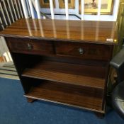 A reproduction mahogany bookcase, 76cm length