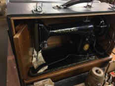 A Singer sewing machine