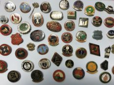 Approximately 108 enamelled NUM & other Pit Mining and various 1980's miners Strike badges