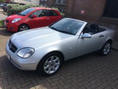 A silver Mercedes SLK 230 Kompressor Auto, petrol, first registered 1999, MOT to November 2021,