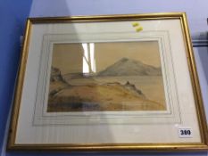 Thomas Miles Richardson Jnr (1813 - 1890), watercolour, signed, 'View of Loch Linnhe', 19 x 30cm