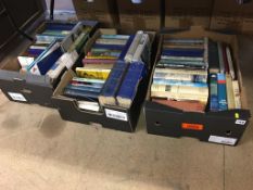 Three boxes of books, ships and shipping related material