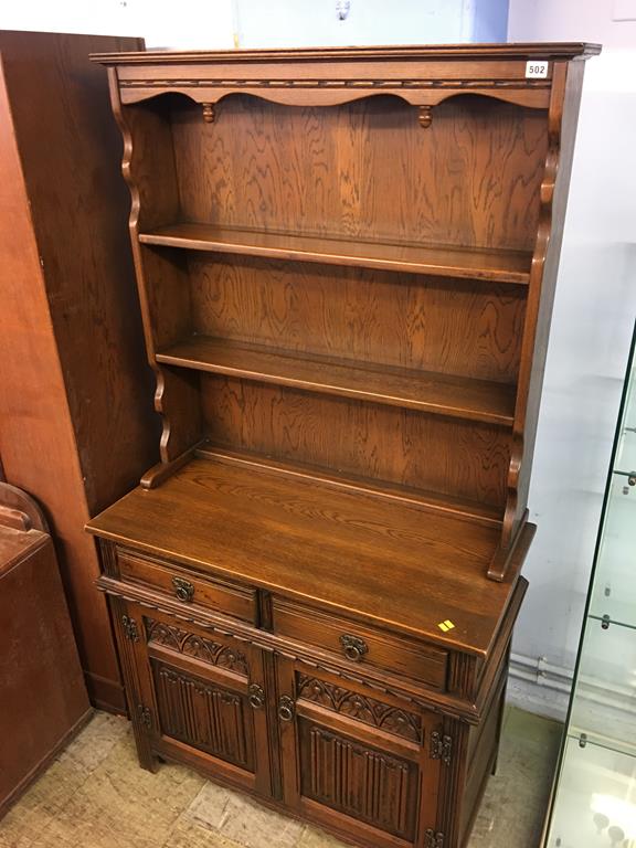 An oak 'Old Charm' dresser, 93 x 44 x 176cm