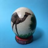 A painted ostrich egg