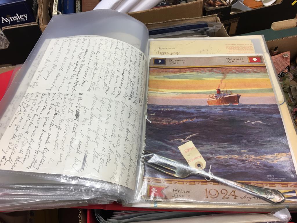 Seven folders of nautical ephemera, to include various bills, pamphlets, menus and letters etc. - Image 12 of 17