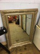 A large gilt mirror