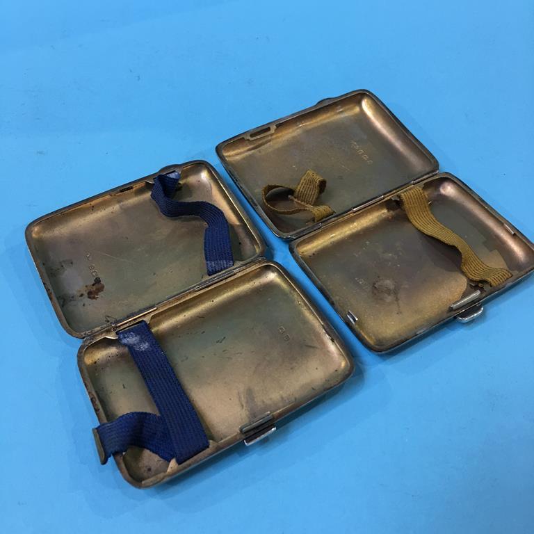 Two silver cigarette cases, 4.9 oz - Image 3 of 3