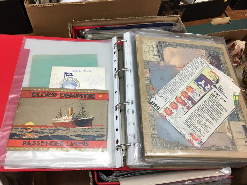 Seven folders of nautical ephemera, to include various bills, pamphlets, menus and letters etc. - Image 11 of 17