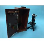 A cased Beck of London microscope